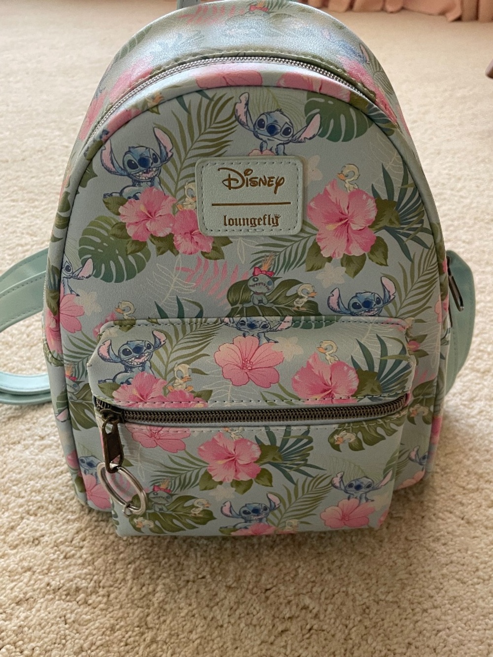 Disney Loungefly Stitch Floral Mini Backpack
